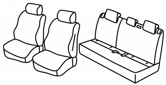 seat covers compatible for Hyundai i20, 2020> - 5 door