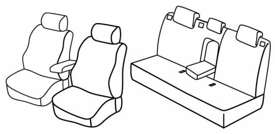 presvlake za sjedala odgovaraju za Hyundai i30, 2007>2012 - CW - 5 vrata
