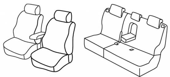 presvlake za sjedala odgovaraju za Hyundai ix20, 2010>2019