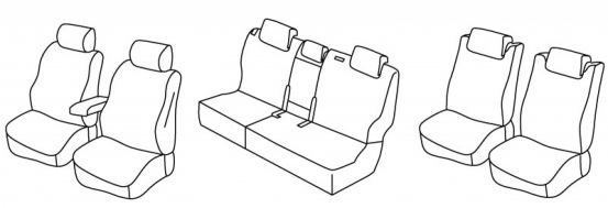 seat covers compatible for Hyundai Santa Fe, 2012>2018 - 5 door