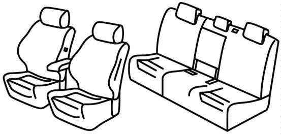 seat covers compatible for Hyundai Santa Fe, 2018>2024 - 5 door