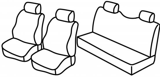 presvlake za sjedala odgovaraju za Isuzu D max, 2006> - 4 vrata