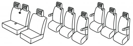 presvlake za sjedala odgovaraju za Iveco Daily, 2007>2011