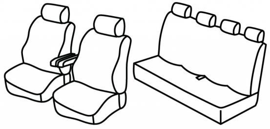 seat covers compatible for Iveco Daily, 2015>2019, 2019> - Double cab