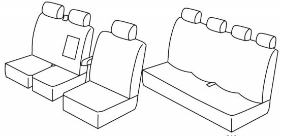 presvlake za sjedala odgovaraju za Iveco Daily, 2015>2019, 2019> - Double cab