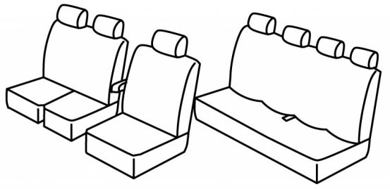 presvlake za sjedala odgovaraju za Iveco Daily, 2015>2019, 2019> - Double cab
