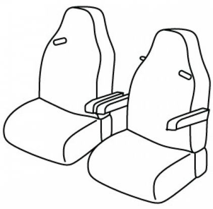 seat covers compatible for Iveco S-way, 2019> - Driver Standard + passenger Standard