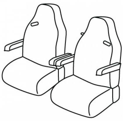 presvlake za sjedala odgovaraju za KAMION Iveco S-way, 2019> - Driver Standard + passenger Standard