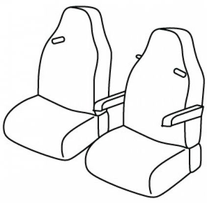 seat covers compatible for Iveco S-way, 2019> - Driver Standard + passenger Standard
