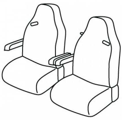 seat covers compatible for Iveco S-way, 2019> - Driver Standard + passenger Standard