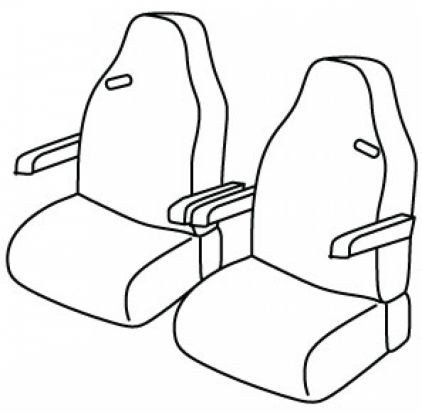 presvlake za sjedala odgovaraju za KAMION Iveco S-way, 2019> - Driver Standard + passenger Standard