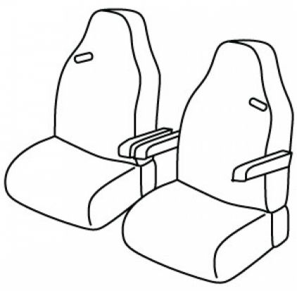seat covers compatible for Iveco S-way, 2019> - Driver Standard + passenger Standard