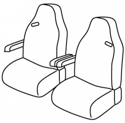 presvlake za sjedala odgovaraju za KAMION Iveco S-way, 2019> - Driver Standard + passenger Standard