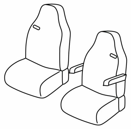 seat covers compatible for Iveco Stralis/ Hi-way, 2002>2012/ 2012>2019 - Driver Standard + passenger Standard