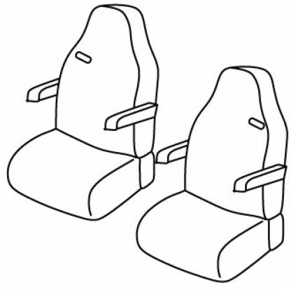 seat covers compatible for Iveco Stralis/ Hi-way, 2002>2012/ 2012>2019 - Driver Standard + passenger Standard