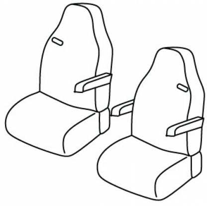presvlake za sjedala odgovaraju za KAMION Iveco Stralis/ Hi-way, 2002>2012/ 2012>2019 - Driver Standard + passenger Standard