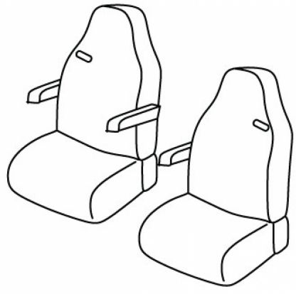 presvlake za sjedala odgovaraju za KAMION Iveco Stralis/ Hi-way, 2002>2012/ 2012>2019 - Driver Standard + passenger Standard