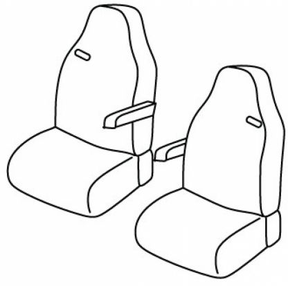 presvlake za sjedala odgovaraju za KAMION Iveco Stralis/ Hi-way, 2002>2012/ 2012>2019 - Driver Standard + passenger Standard