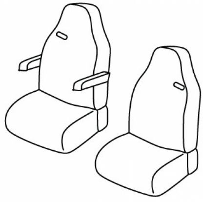 presvlake za sjedala odgovaraju za KAMION Iveco Stralis/ Hi-way, 2002>2012/ 2012>2019 - Driver Standard + passenger Standard