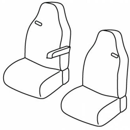 seat covers compatible for Iveco Stralis/ Hi-way, 2002>2012/ 2012>2019 - Driver Standard + passenger Standard