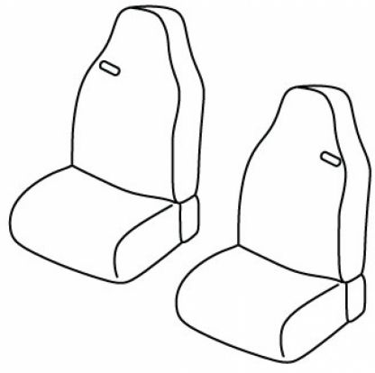 seat covers compatible for Iveco Stralis/ Hi-way, 2002>2012/ 2012>2019 - Driver Standard + passenger Standard