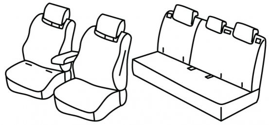 presvlake za sjedala odgovaraju za Jeep Avenger, 2023> - 5 vrata