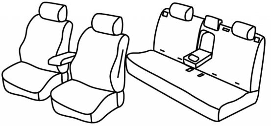 presvlake za sjedala odgovaraju za Jeep Compass, 2018>2025 - Longitude - 5 vrata