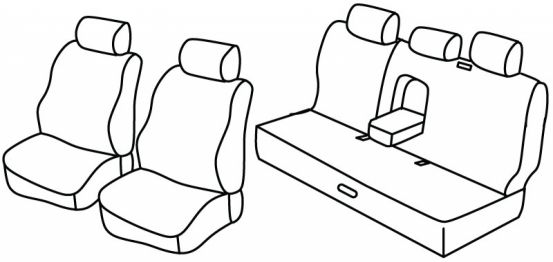 presvlake za sjedala odgovaraju za Jeep Grand Cherokee, 2005>2010 - 5 vrata
