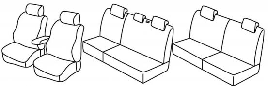 presvlake za sjedala odgovaraju za Kia Carens, 2007>2012