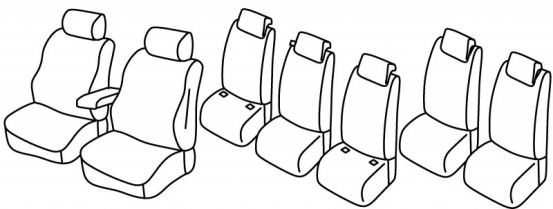 seat covers compatible for Kia Carens, 2013>2019 - 5 door