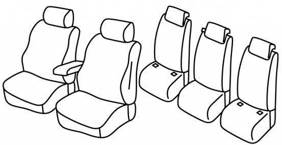 presvlake za sjedala odgovaraju za Kia Carens, 2013>2019