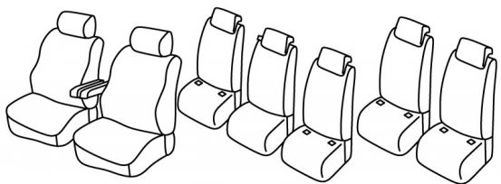 seat covers compatible for Kia Carnival 2, 2006>2014