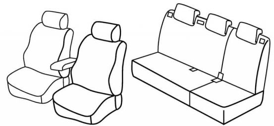presvlake za sjedala odgovaraju za Kia Cee'd, 2012>2018 - Sportswagon - 4 vrata