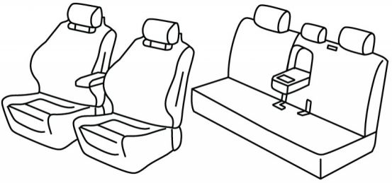 presvlake za sjedala odgovaraju za Kia EV6, 2021> - 5 vrata