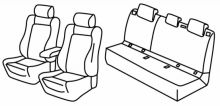 presvlake za sjedala za Peugeot 308, 2013> - HB, SW - 5 vrata