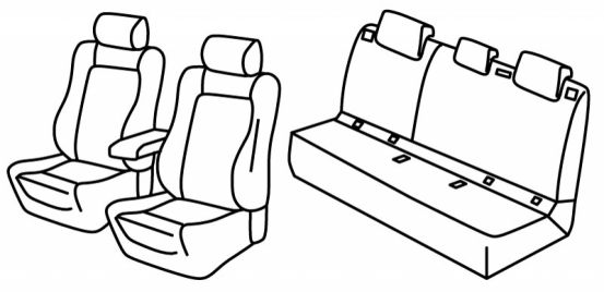 presvlake za sjedala odgovaraju za Peugeot 308, 2013>2021 - HB, SW - 5 door