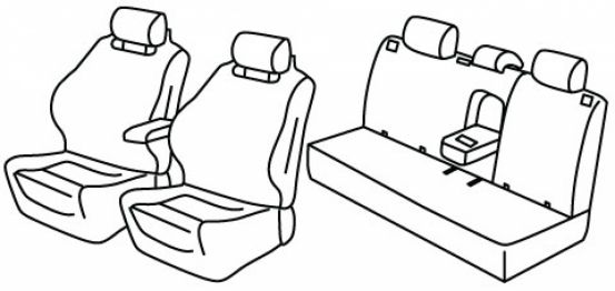 presvlake za sjedala odgovaraju za Kia Niro, 2022> - Hybrid - 5 vrata