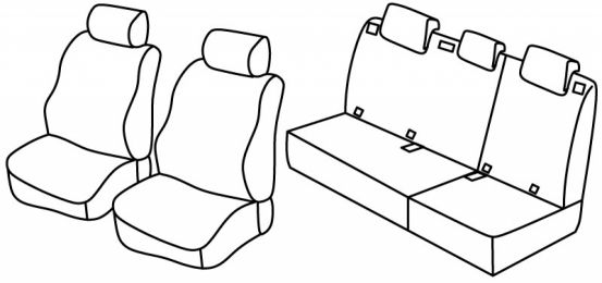 seat covers compatible for Kia Picanto, 2004>2011 - 5 door