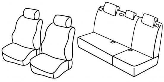 seat covers compatible for Kia Picanto, 2011>2017 - 5 door