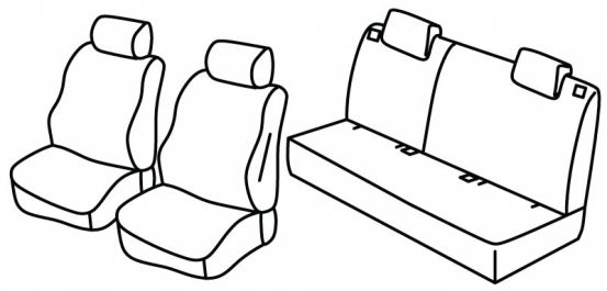 presvlake za sjedala odgovaraju za Kia Picanto, 2017>
