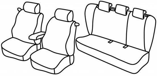 seat covers compatible for Kia Pro Cee'd, 2008>2013 - Sport - 3 door