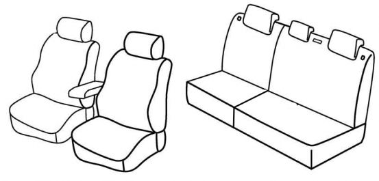 seat covers compatible for Kia Rio, 2006>2011