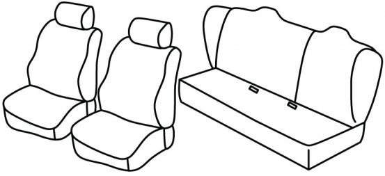presvlake za sjedala odgovaraju za Kia Sephia, 1992>1999 - 4 vrata