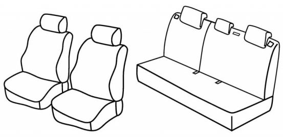 seat covers compatible for Kia Soul, 2008>2014 - 5 door