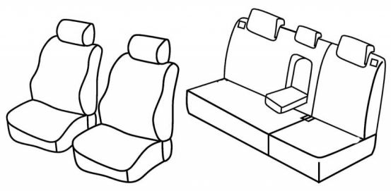 presvlake za sjedala odgovaraju za Kia Sportage, 2004>2010 - facelift 2008