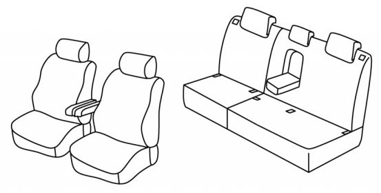 seat covers compatible for Kia Venga, 2009>2019 - Open, World Cup Edition - 5 door