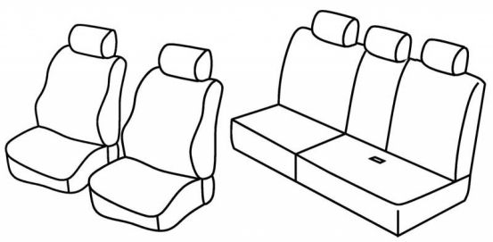 presvlake za sjedala odgovaraju za Lancia Musa, 2004>2012