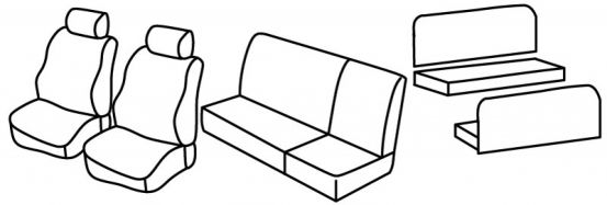 presvlake za sjedala odgovaraju za Land Rover Defender, 2007>2012 - 5 vrata