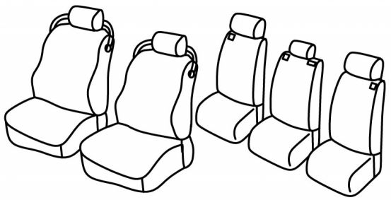 presvlake za sjedala odgovaraju za Land Rover Discovery, 2004>2009