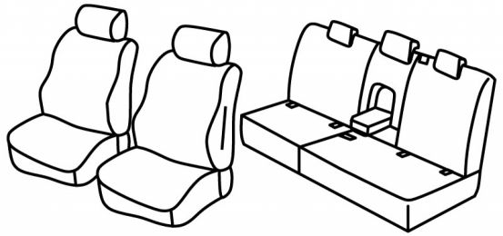 seat covers compatible for Land Rover Discovery, 2017> - 5 door